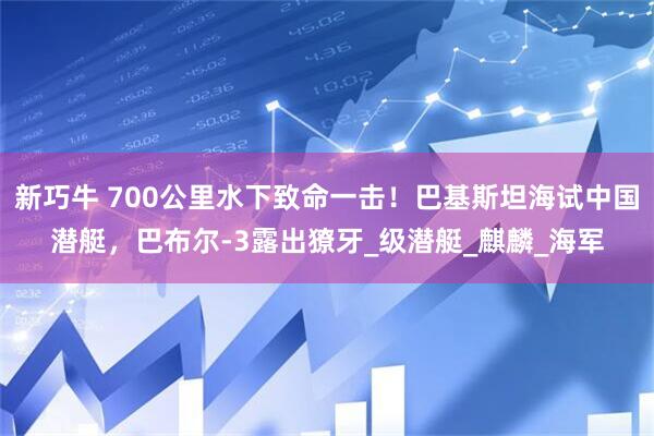 新巧牛 700公里水下致命一击！巴基斯坦海试中国潜艇，巴布尔-3露出獠牙_级潜艇_麒麟_海军