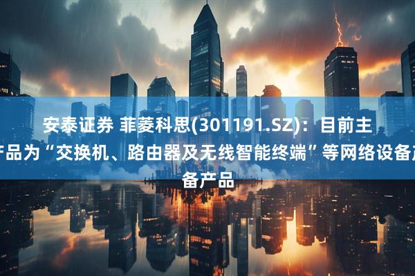 安泰证券 菲菱科思(301191.SZ)：目前主要产品为“交换机、路由器及无线智能终端”等网络设备产品