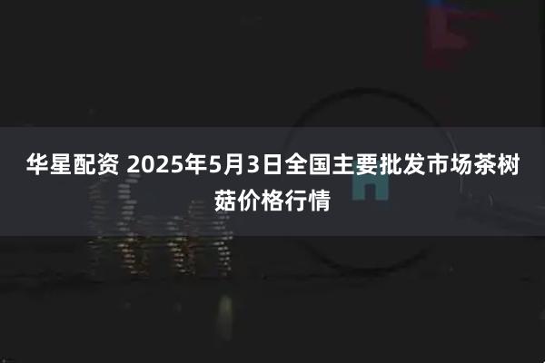 华星配资 2025年5月3日全国主要批发市场茶树菇价格行情