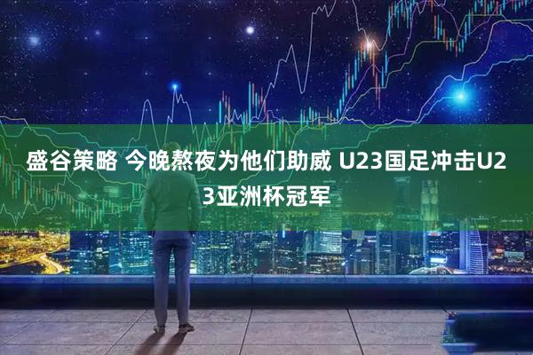 盛谷策略 今晚熬夜为他们助威 U23国足冲击U23亚洲杯冠军